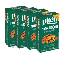 4 x Cans Mussels in Pickled Sauce 115g (4.06oz) Pitéu Portugal