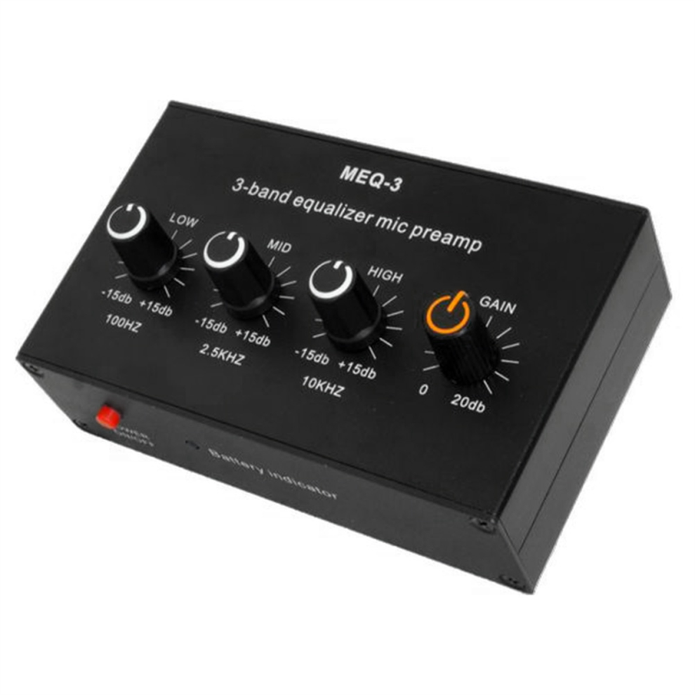 Égaliseur à 3 segments MEQ-3, préamplificateur de signal audio à réglage de tonalité
