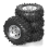 Set di 4 ruote Beadlock per auto cingolate RC da 1/18 e 1/24, argento 1