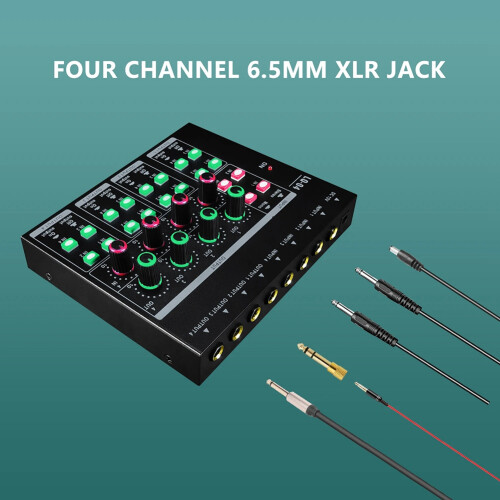 -LQ04 Μίκτης 4 καναλιών με Dj Mixer Audio EU-Plug 2
