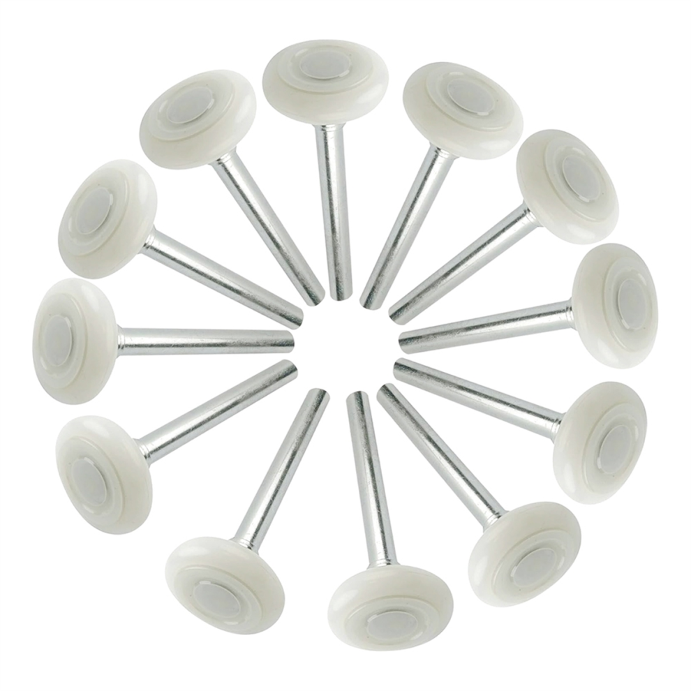 Garage Door Roller Wheel 4Inch Stem 12 Pack, 2Inch Quiet Nylon, 4852041444062