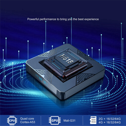 X98H Smart Set-Top Box H618 Android 12.0 4GB/32GB HD EU PLUG 2