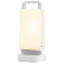 Lanterne de camping solaire rechargeable, lampe de tente LED à intensité variable,