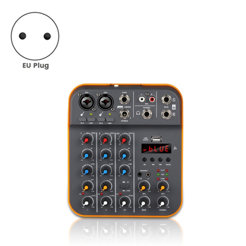 Μίκτης ήχου 4 καναλιών Μίκτης DJ Console με Reverb EU Plug 2
