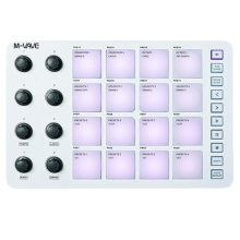 Pad MIDI wireless Bluetooth MIDI Controller, bianco