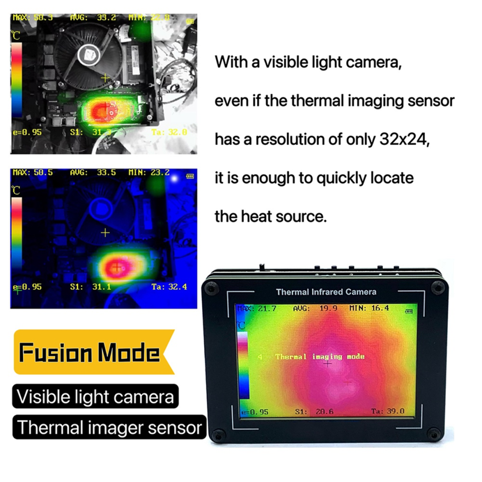 NeznaäKovã© Ovmlx High-Performance Thermal Imager With Advanced Mlx90640 Sensor