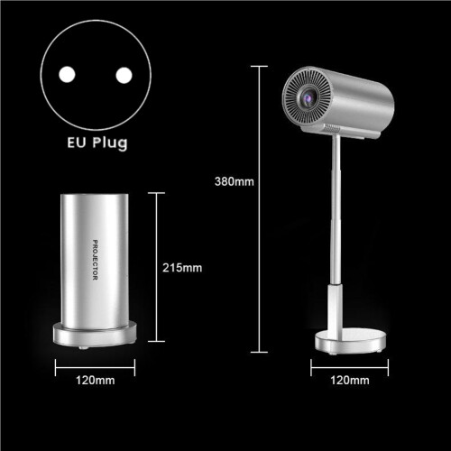 Mini Projector X5 Portable 4K Video Supported Home Beamer EU Plug 1