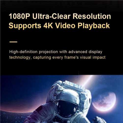 Mini Projector X5 Portable 4K Video Supported Home Beamer EU Plug 2