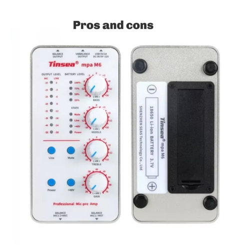 Portable Microphone Preamp 70dB Gain Adjustable for SM58S 1