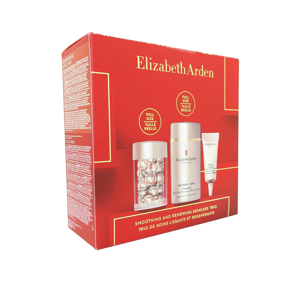Retinol Elizabeth Arden Smoothing and Renewing Skincare Trio Cream 50ml, 30 Capsules, Eye