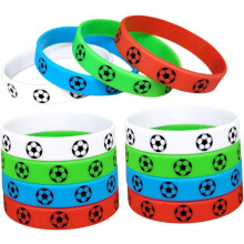 12 pezzi Braccialetti da calcio Braccialetti da polso Bracciale da calcio