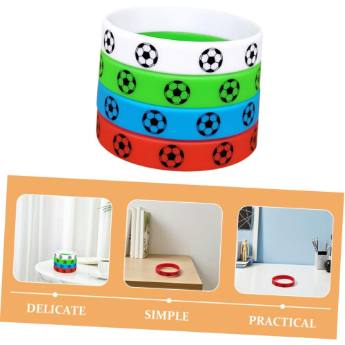 12 pezzi Braccialetti da calcio Braccialetti da polso Bracciale da calcio 2