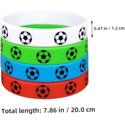 12 pezzi Braccialetti da calcio Braccialetti da polso Bracciale da calcio 1