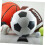 Espositore da 8 pezzi per basket, per ufficio domestico, base robusta e salvaspazio per basket, calcio e calcio 4