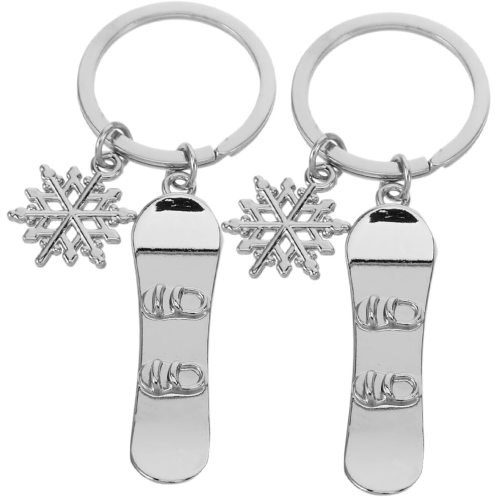 2 Colgantes De Esquí, Llavero De Snowboard, Llavero De Metal Para MonopatíN.-image