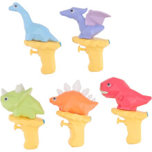 5 lanzadores de agua de dinosaurio, divertidos juegos de agua para fiestas de verano, estilos mixtos para jugar al aire libre y peleas de agua.