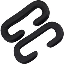 Juego de 2 cojines de realidad virtual de piel sintética suave, antisudor, fáciles de limpiar y duraderos, color negro.