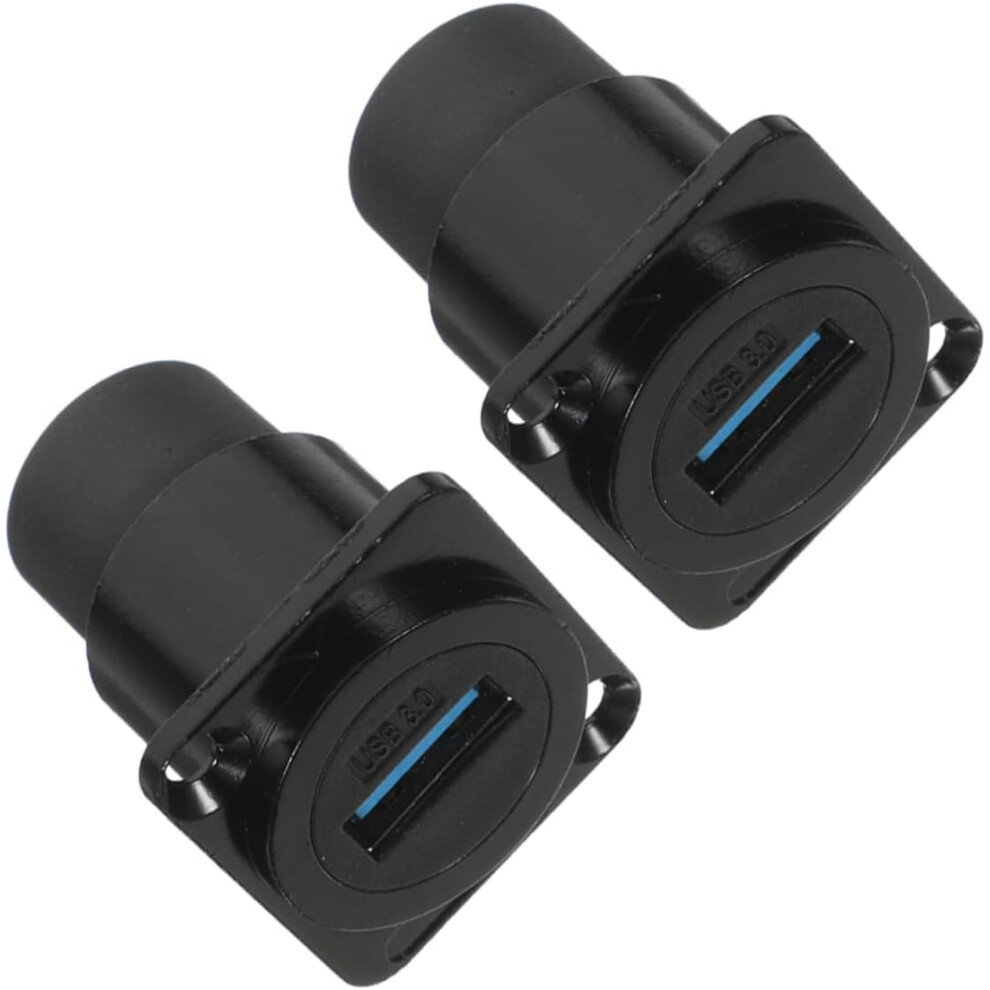 Accesorio De Acoplador De Montaje En Panel Con 2 Conectores De Panel Rectos-image