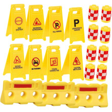 Juguetes de señales de tráfico de colores brillantes, juego de señales de calle, juguetes educativos para niños para juegos de simulación