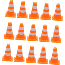 Conos para niños y niñas, 30 unidades, conos de tráfico en miniatura, barricadas, señales para modelos de señales de tráfico.