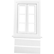 Miniaturas de casa de muñecas Ventana Muebles en miniatura Escala 1:12 Mini ventana de madera Función abierta/cerrada