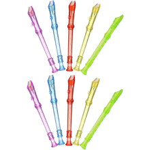 Beginnersblokfluitset voor studenten, 10 stuks plastic sopraanblokfluit met 6 gaten, muziekinstrumenten voor jongens en meisjes