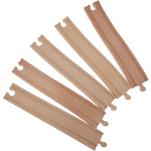 5 stuks houten treinrails accessoires gebogen rails set voor creatieve educatieve treinscènes