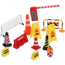Miniatuur wegversperringenset 1 stuk Stadsverkeersscène Model Mini wegversperringen Hek Speelgoedwegen voor speelgoedauto's