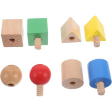 Gezinsvriendelijk houten geometrisch puzzelspeelgoed schroevendraaier voor jongens en meisjes om te leren en creatief te zijn
