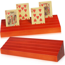 Gemaakt van hout, speelkaartenhouder, kaartenrek voor het weergeven van gamingfoto's en visitekaartjes