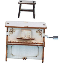 Handgemaakt muziekdoosmodel voor jongens en meisjes, speelgoedpianodecoratie, educatief speelgoed om in elkaar te zetten