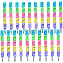Lot de 30 crayons empilables en forme d'ours pour étudiants et enfants