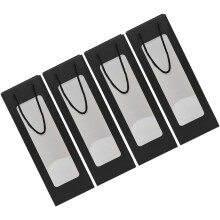 Lot de 4 sacs à vin réutilisables en papier kraft noir