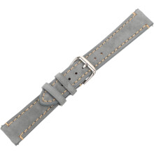Bracelet de montre professionnel en cuir pour usage quotidien, bracelet de rechange décoratif, gris