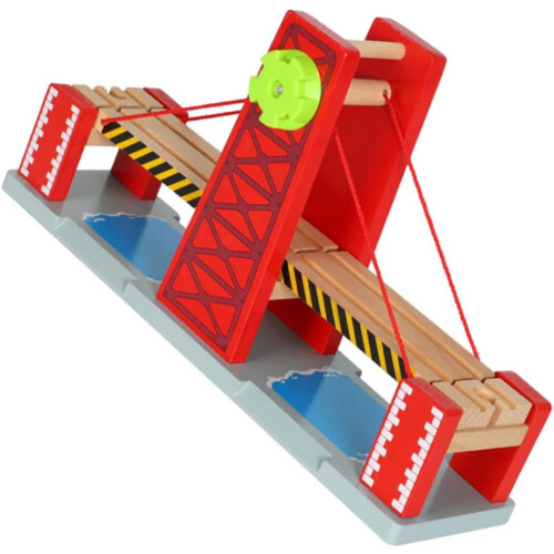 ensemble de pont ferroviaire en bois rouge