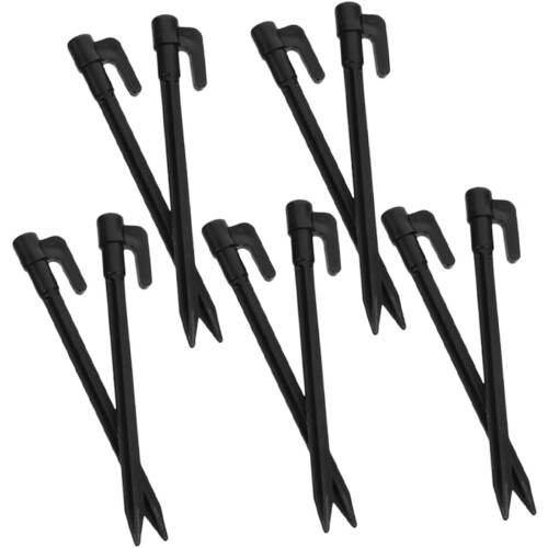 KIMISS piquets de camping Lot de 20 piquets de tente en forme de V avec cordes pour auvent de KIMISS piquets de camping Lot de 20 piquets de tente en forme de V avec cordes pour auvent de