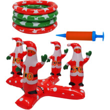 Jeu gonflable de Noël avec anneaux et jouets pour lancer le Père Noël