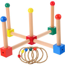Jouet de lancer en bois pour enfants, jeu de lancer interactif, jeu de lancer robuste et peint de couleurs vives