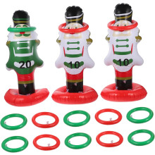 Jeu de lancer de rennes gonflables de Noël, 15 pièces, casse-noisettes en PVC, jouets pour fêtes en plein air, style aléatoire