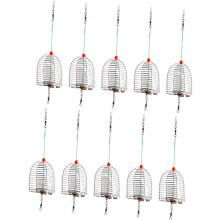 Lot de 10 paniers de pêche en acier inoxydable pour appâts