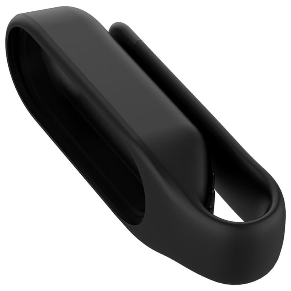 1 housse en silicone pour montre connectée avec boucle à clip pour protection 3/4, étui noir durable et élégant pour bracelet connecté