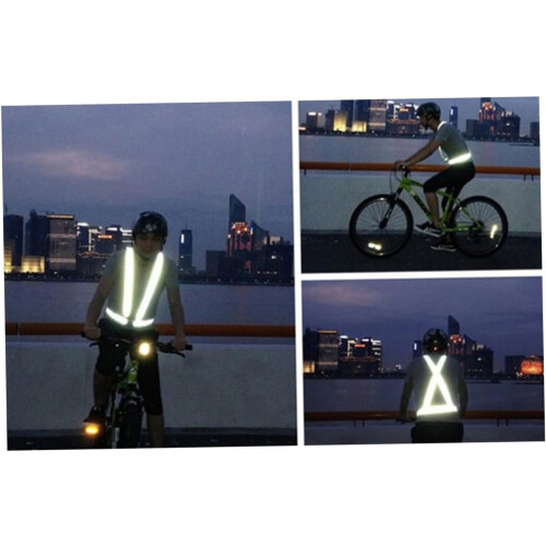 Adjustable Elastic Reflective High Visibility for Night Cycling Jogging Walking Blue 1