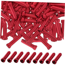 100pcs Universal Brake Cable End Caps Sturdy Aluminum Alloy for Types Red