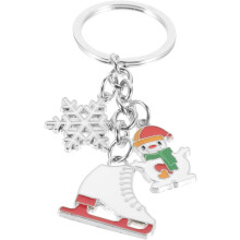 Modische Schneeflocke Weihnachten Schlüsselanhänger Rucksack Kette Anhänger Auto Schlüssel hängen für dekorative