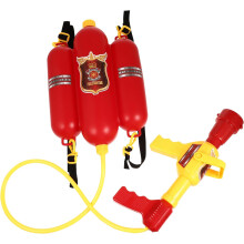 Rucksack-Wasserspielzeug für Kinder, rotes Feuerwehrmann-Design, Hochdruck-Wasserspielset