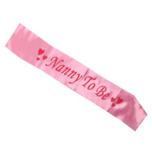 Babyparty-Schärpe, Satin-Schärpe, Band mit Fußabdruck, Party-Accessoire für zukünftige Mama