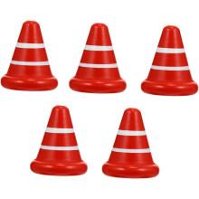 1 Set 5 stücke Holz Straße Kegel Verkehrs Straßensperre Simulation Straße Kegel