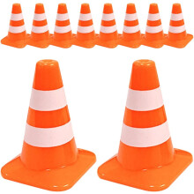 10 stücke Mini Verkehrs Kegel Bau Straße Kegel Mini Straßensperren Modell DIY Sand Tisch Ornamente