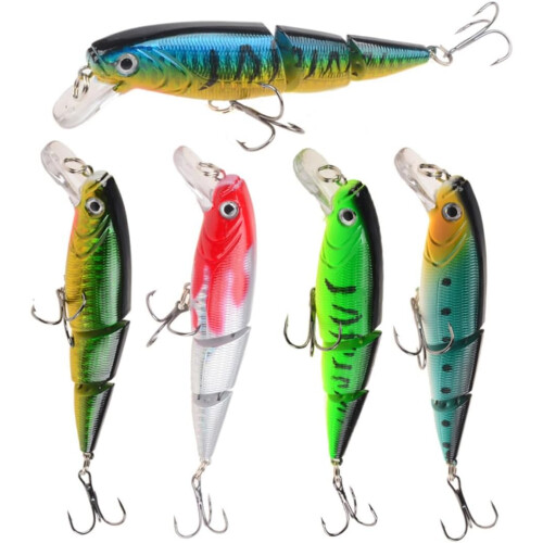 Bass Angelköder Set 5 Stück Köder Köder Robuste Simulation Köder für Outdoor Angeln