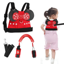 Lehoo Castle Peuterharnas met riem 4-in-1 Peuterriem met Anti-Loss Polsband voor Peuters Kinderriemen voor Meisjes Babyriemen voor Peuters